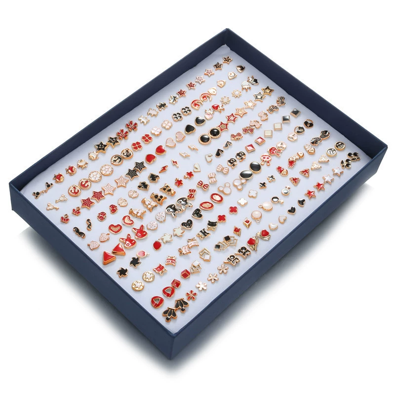 Д Earrings, fashionable lanyard holder, 100 pair, Korean style, simple and elegant design