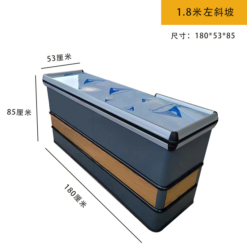 El metal de borde integral no requiere encimera de acero inoxidable en la esquina, el supermercado se puede ensamblar con aleación de aluminio integrada