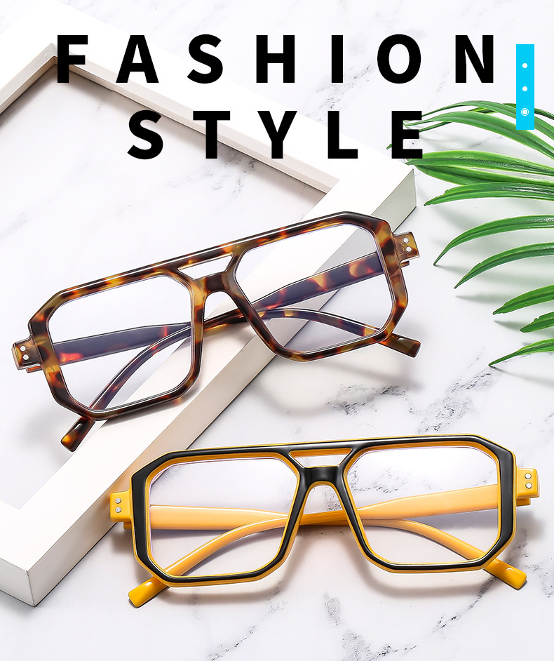 Lunettes de soleil unisexe carrées avec protection uv et clous_voghion.com