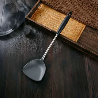 锅铲食品级硅胶耐高温防烫防滑烹饪勺铲304不锈钢炒菜铲家用汤勺