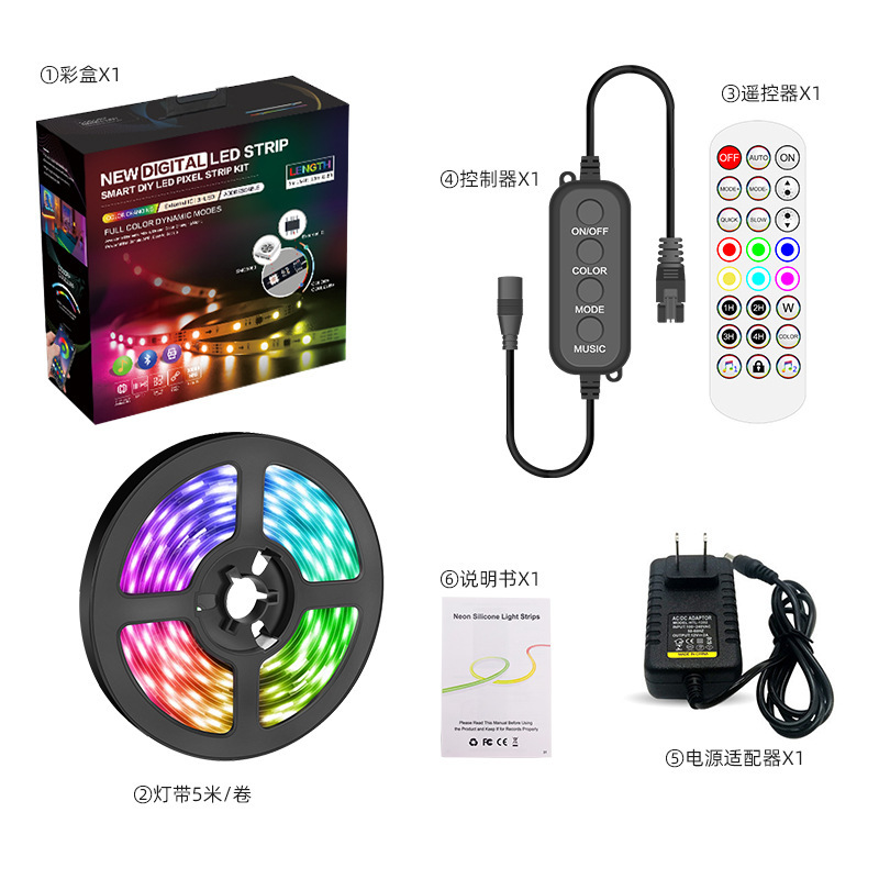 宝蓮灯app2.4g無線周波数bluetooth音声制御5050幻彩ws 2811 12vフルカラーrgbライトセット|undefined