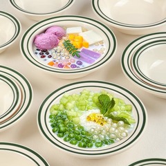 ネット紅清補涼糖水碗に氷スープを入れた円の軽食デザート碗のメラミン業務用氷粉豆花綿氷