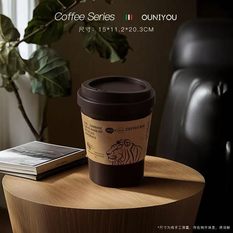 Gran tamaño de sala de estar doméstica astronauta basura de gran capacidad con cubierta dentro y fuera de doble cubo basura con cubierta