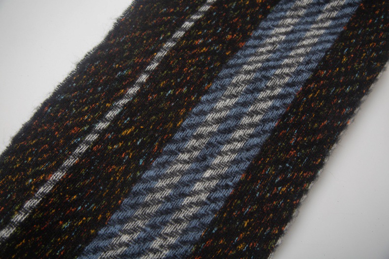 Unisex Blumen Schal Mit Fransen Und Streifen Als Halstuch_voghion.com
