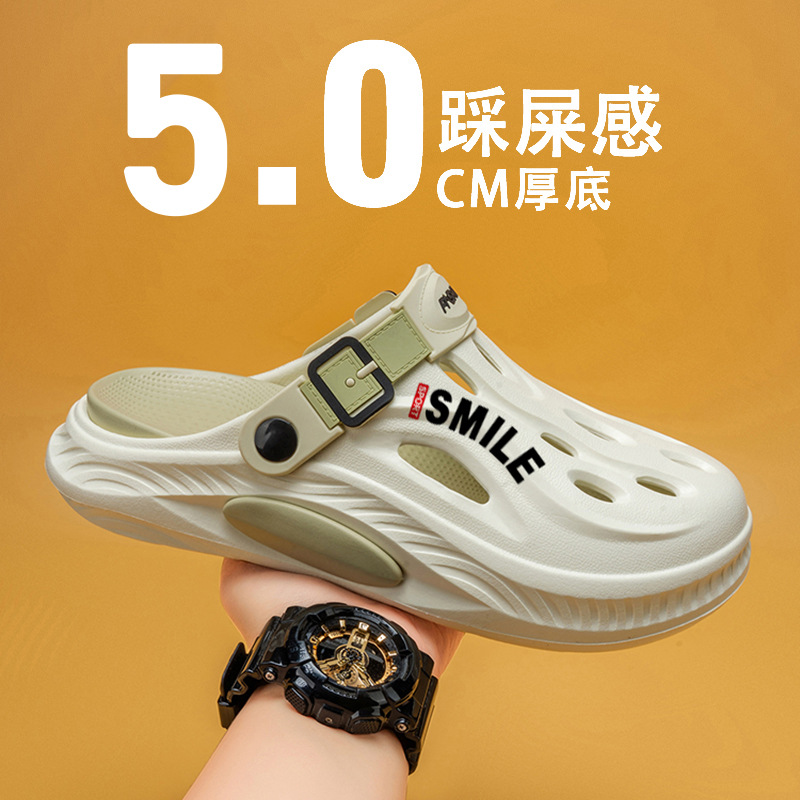 Zapatos con agujeros transfronterizos para hombres 2025 verano nuevo estilo sandalias deportivas antideslizantes y desodorantes para conducir sandalias y zapatillas