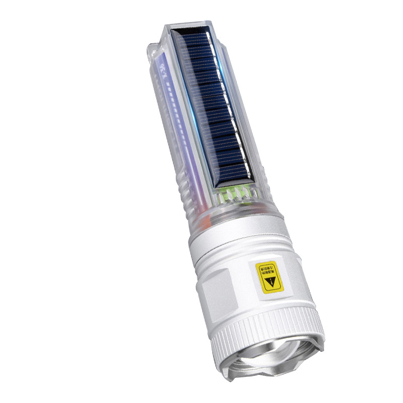 Transfronterizo nueva linterna al aire libre a prueba de agua iluminación resalte Reflector doble fuente de luz de largo alcance lámpara de detección láser blanco