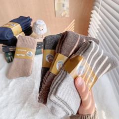 Women's Winter Wool Socks, Thick and Warm, Men's Medium Cuff Socks, Super Thick and Fleece, Elderly Socks, Cotton Socks for Winter