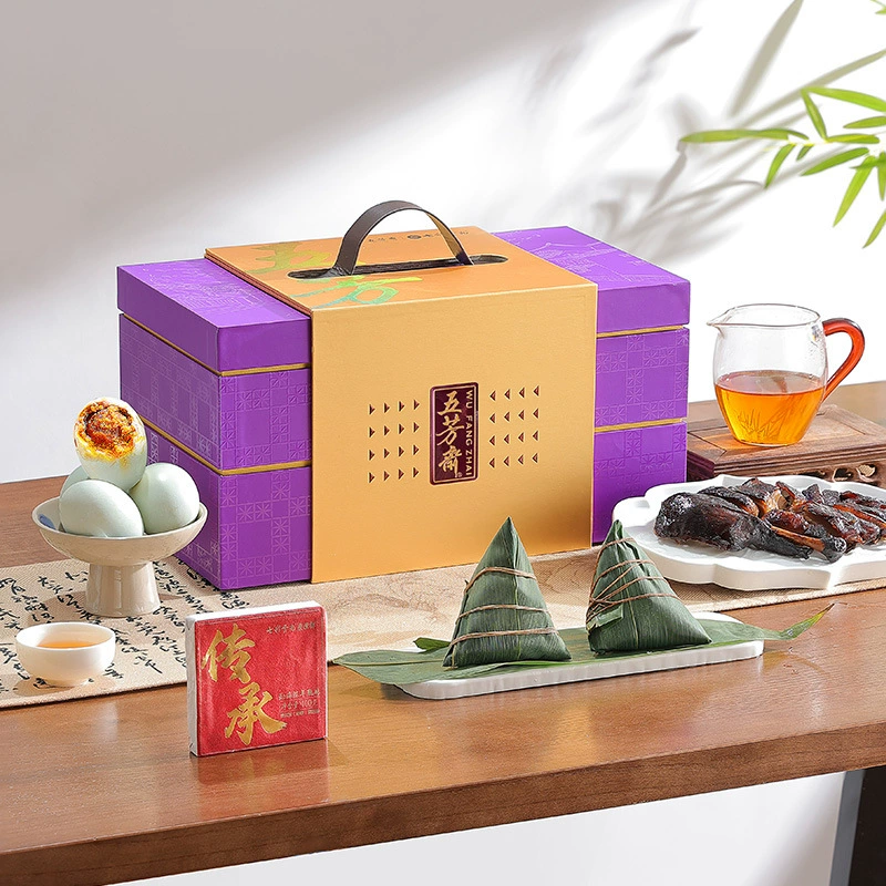 五芳斋 Zongzi подарочная коробка оптом Wufang Yuchen 2140г двухслойная жесткая коробка Zongzi подарочная коробка оптом