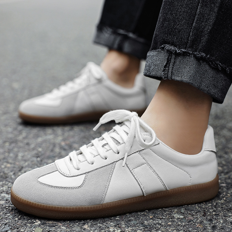 Spring and Autumn German Training Shoes for Men, Genuine Leather Sports Casual Shoes, A-Gan Shoes with Sheepskin Lining, 2026 Spring and Summer New Model, Breathable Spring and Autumn German Training Shoes for Men, Genuine Leather Sports Casual Shoes, A-Gan Shoes with Sheepskin Lining, 2026 Spring and Summer New Model, Breathable