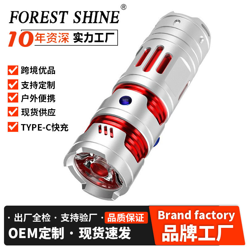 Transfronteriza nueva yema del dedo linterna de descompresión Gyro descompresión multifuncional al aire libre impermeable mini linterna entrega en vivo