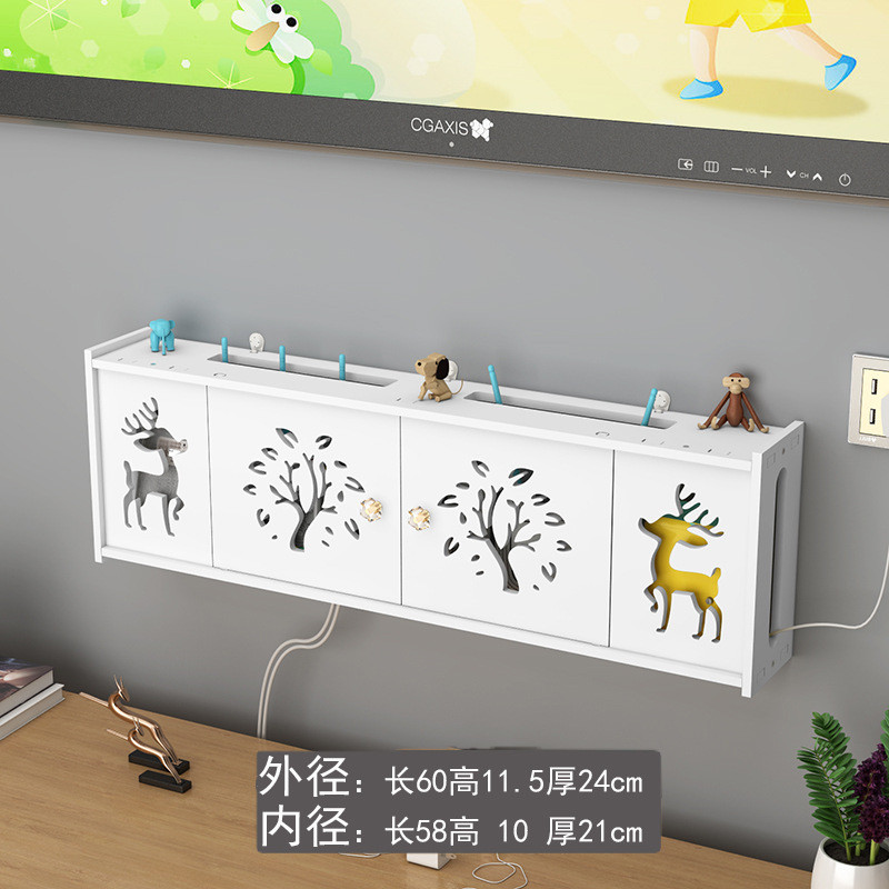 Creativo Punch-free rack de almacenamiento de pared TV Set-Top Box rack de pared dormitorio sala de estar router caja de almacenamiento al por mayor