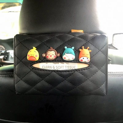 sun visor armrest box tissue – Car tissue box/set - black-giraffe