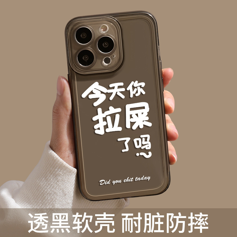 Funny Sand Sculpture Text for iPhone15 Apple 14Promax Phone Case 13 Interesting 12 Niche 11 Transparent