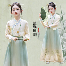 马面裙女童套装新中式春秋款中国风唐装2025新款儿童古风女孩汉服