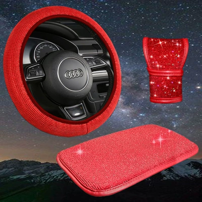 Steering wheel cover — All Seasons - all-red-38cm