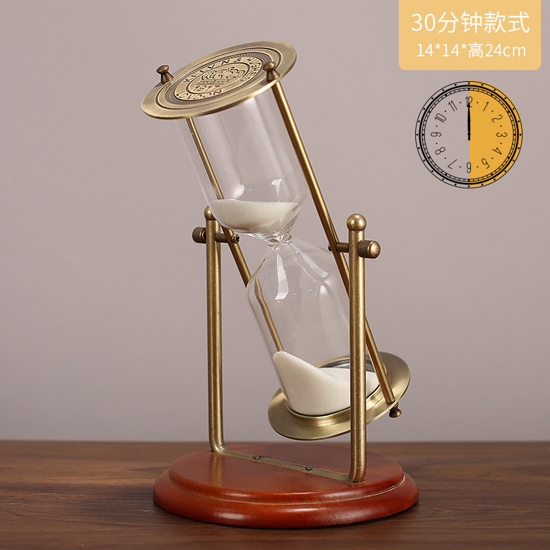 나무 좌석 큰 크라운 모래 시계 30 점
