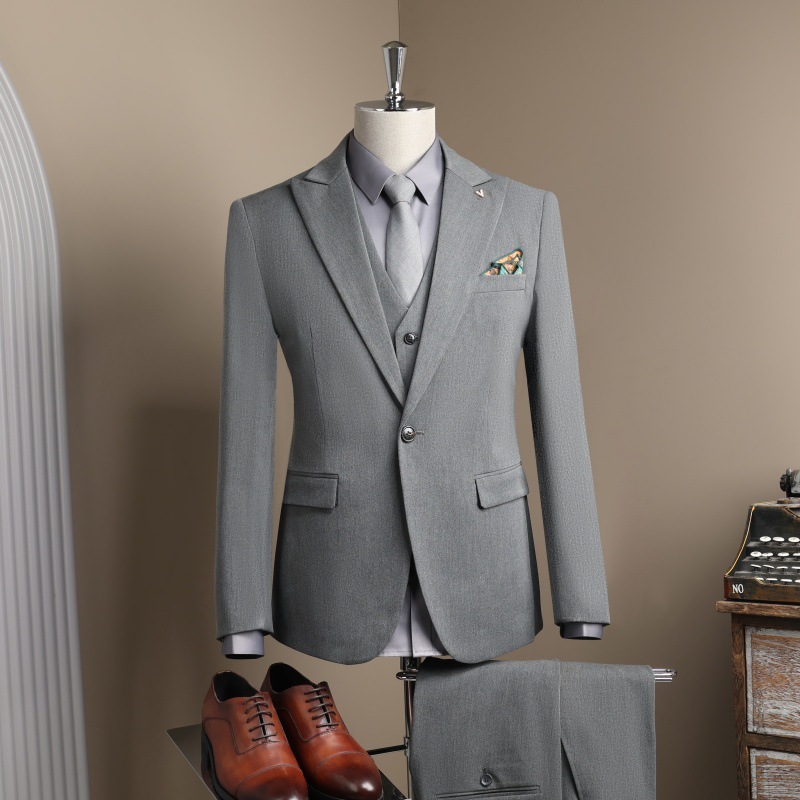 Modern Slim Fit Men's Suit Blazer Single-Button Wedding Groom Party Tuxedo Business Casual Separates_voghion.com