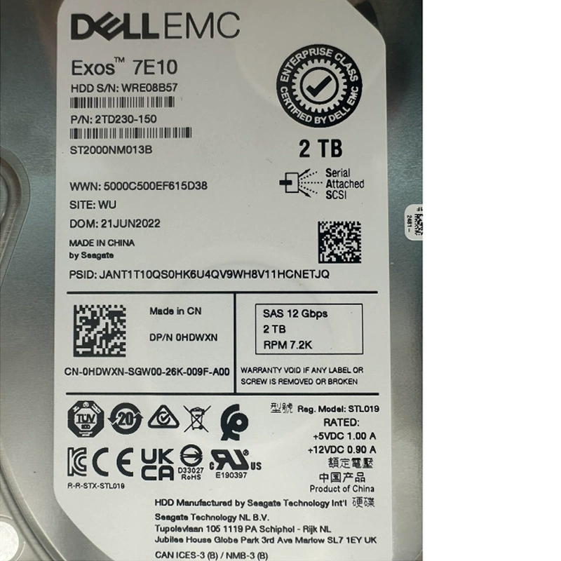 Applicable to Dell Dell 2TSAS 7.2K 3.5 -inch Enterprise Server HDD Mechanical Hard Disk