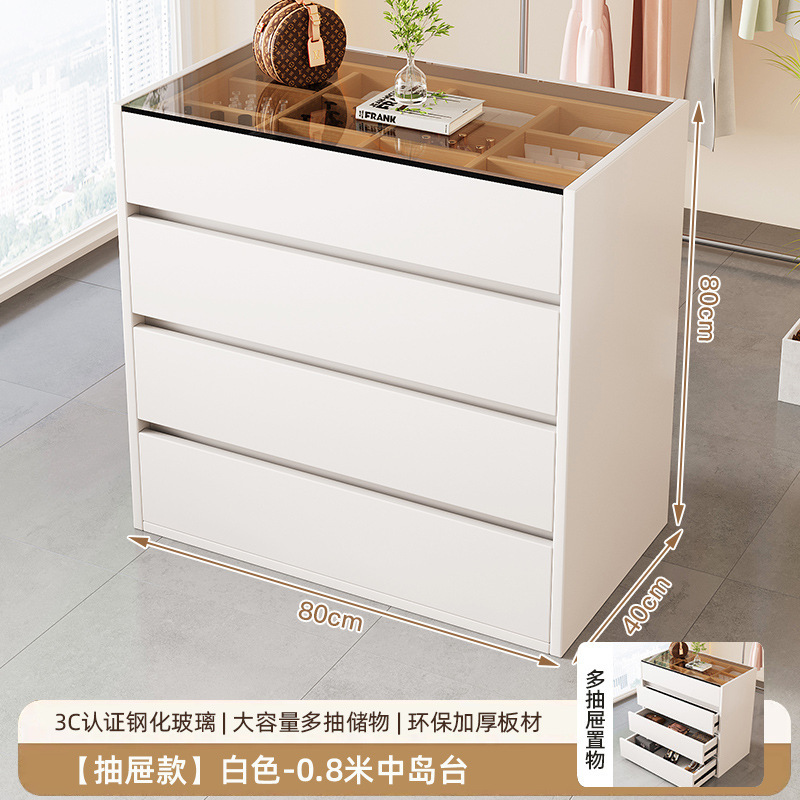 服装店展示台珠宝首饰中岛流水展示柜小型店铺钢化玻璃多层陈列桌|undefined