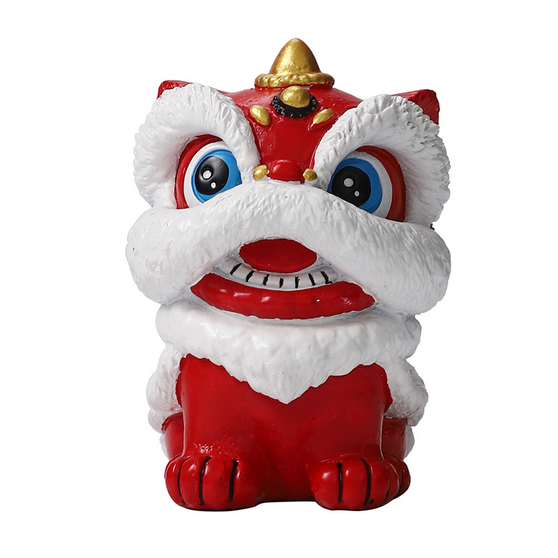 National style red festive lion dance ornaments to send customers to foreigners high-level sense handicraft gift creative birthday gift