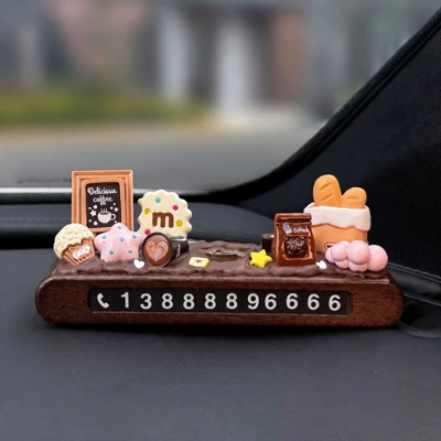 Handmade DIY Cream Car Temporary Nömrəli dayanma kartı - cream-colored-parking-sign-style-2-material-kit-note-finished-product-will-be-shipped-by-default