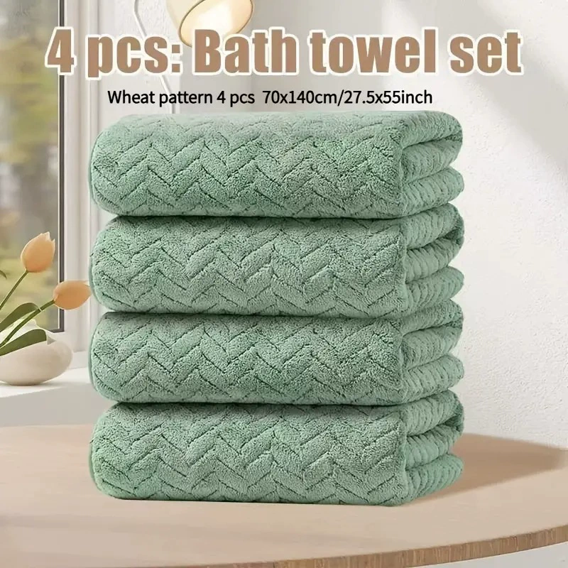 Трансграничная маркировка Temu, дропшиппинг, полотенце, вязаное коралловое бархатное пшеничное ухо, 70140, банное полотенце, пляжное полотенце