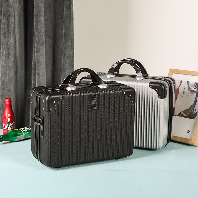 14 Inch Cosmetic Case Suitcase Small Suitcase Mini Suitcase Lightweight 16 Inch Large Capacity Retro Password Suitcase