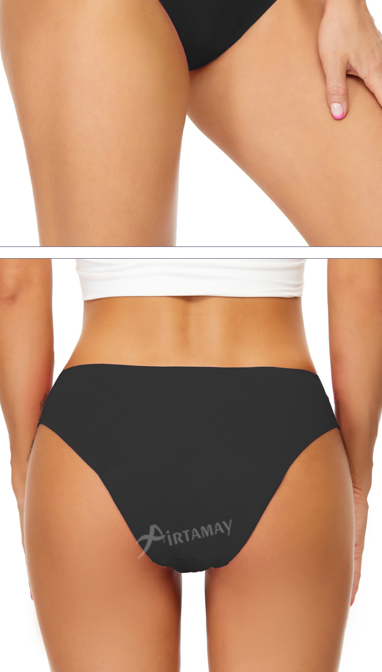 Women's Gender Solid Color Mid Waist Physiological Shorts Panties