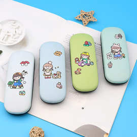 E88卡通可爱ins女式眼镜盒便携儿童学生防压抗压卡通小女孩盒子男