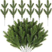 跨境立体仿真圣诞枝 DIY装饰植物圣诞松针五叉立体松针仿真