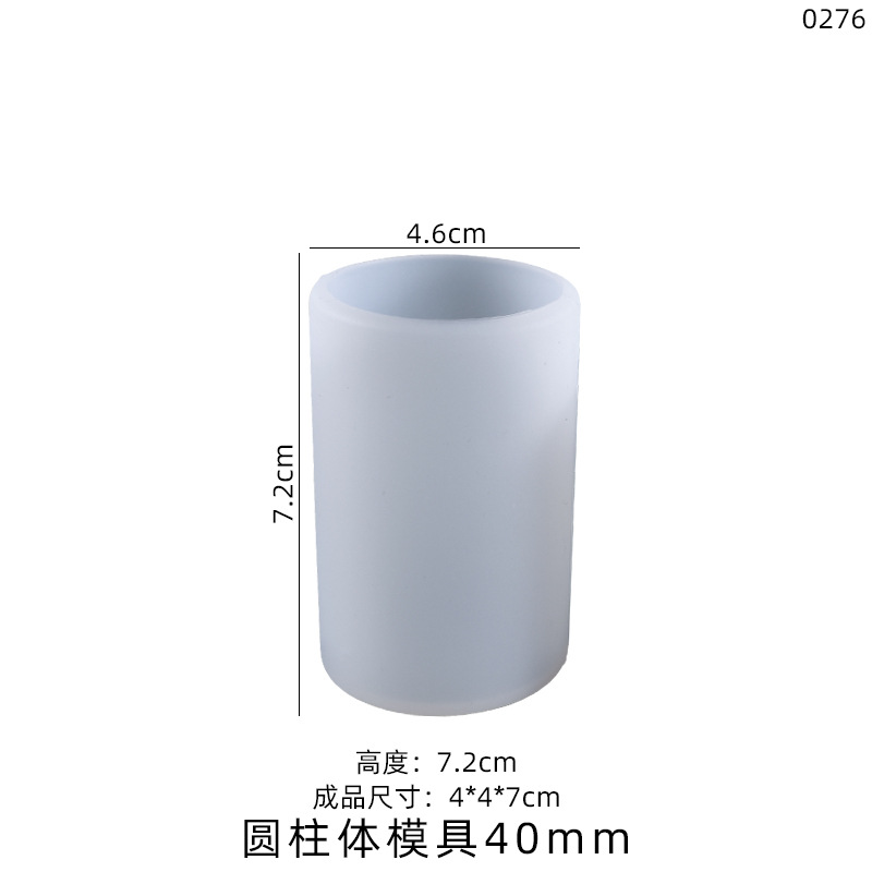 Yu meiren DIY cristal epoxi molde cilindro vela Mesa decoración silicona en stock al por mayor
