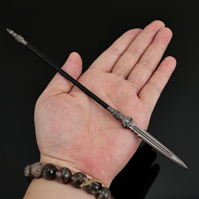 杨家将影视周边武器模型全金属工艺品摆件杨延昭芦叶枪兵器22CM|undefined