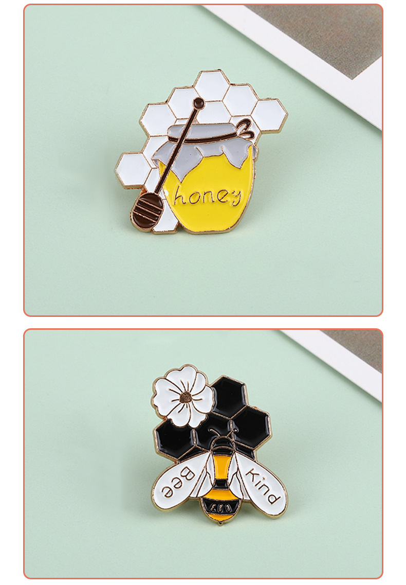 Cute Letter Bee Alloy Enamel Unisex Brooches display picture 1