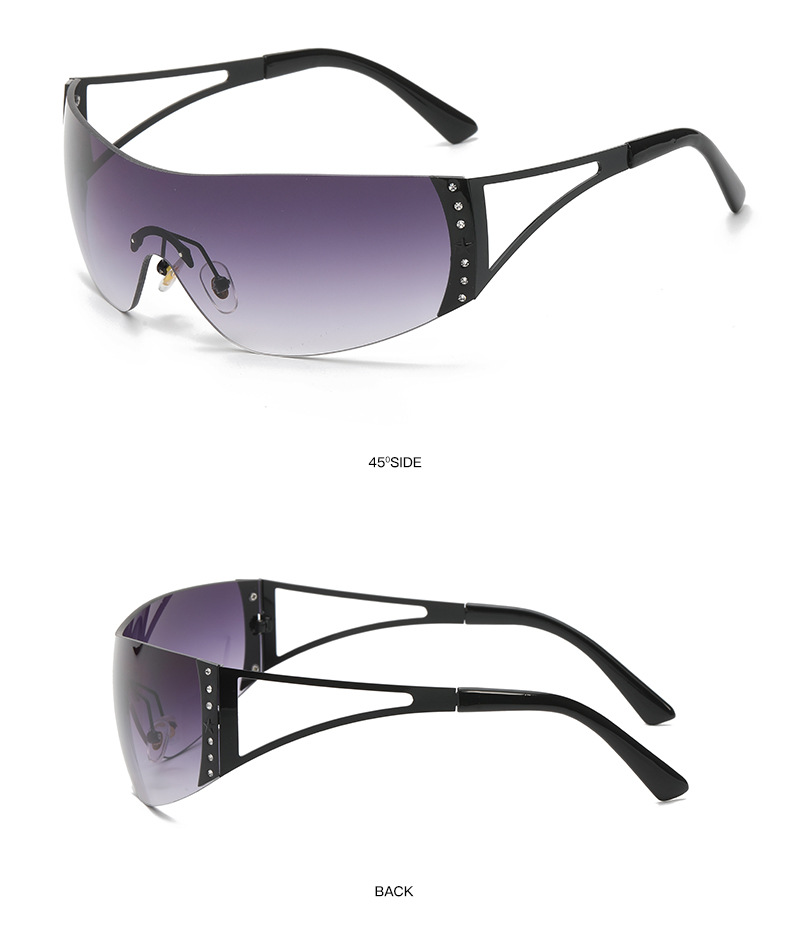 Square Glasses Style Holiday, Travel Occasion Solid Color Ac UV400 Protection Square Frameless Women's Sunglasses