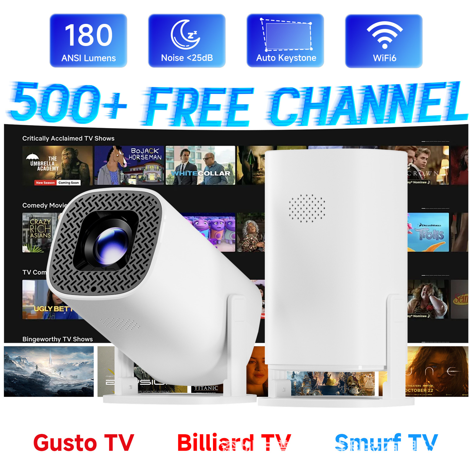 Cross-Border New P30Plus Coolita Free Tv Live Broadcast Portable Ultra-Clear Mini Home Projector