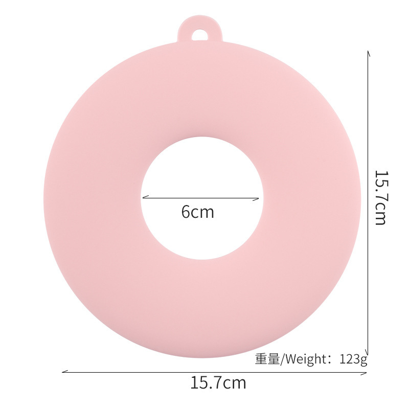Color caramelo silicona aislamiento térmico almohadilla de comedor resistente a altas temperaturas a prueba de quemaduras tabla de comedor antieslizante grueso donut aislamiento térmico almohadilla de playa