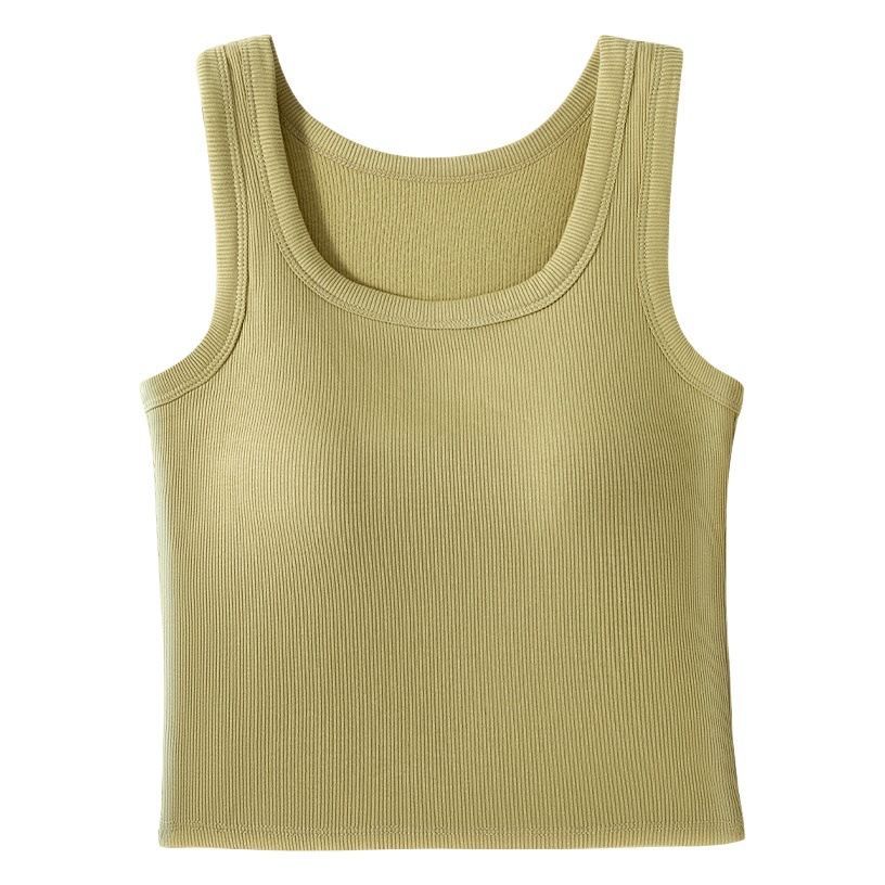 Chaleco exterior desgaste 2023 otoño e invierno nuevo pequeño cinturón de Honda almohadilla en el pecho con forma de U hermosa espalda sujetador taza chaleco integrado