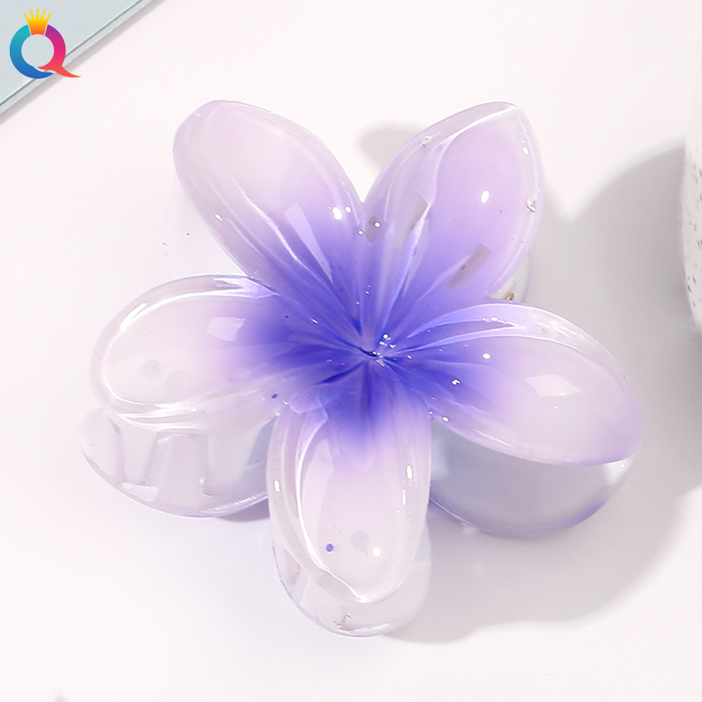 22g Weight Hair Claws Hair Accessories Type 1 Piece Quantity Holiday Occasion Plastic Material Flower Pattern Women'S Gender Sweet Style Women's Sweet Flower Plastic Hair Claws 5