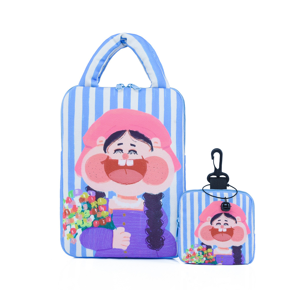 파란색과 흰색 줄무늬 작은 사이즈(펜던트 포함) ( 11.5inch )