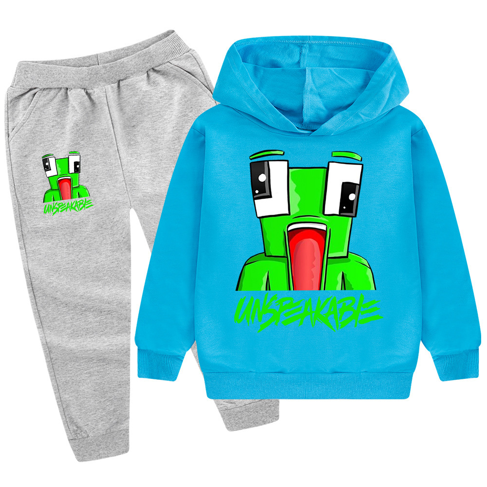 Hot selling unspeakable printed pattern children's clothing set hoodie hoodie+pants_voghion.com
