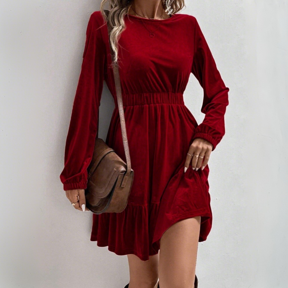 Women's Long-Sleeve Maxi Midi Dress