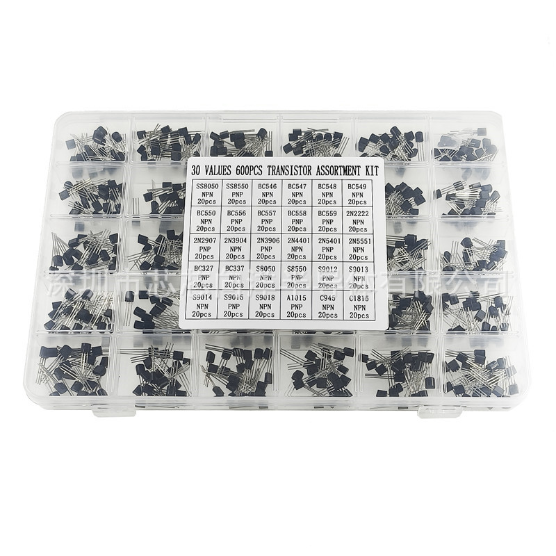 600Pcs To-92 Transistor Triode 30 Types, 20 Pieces Each Bc337 Bc547 Bc557