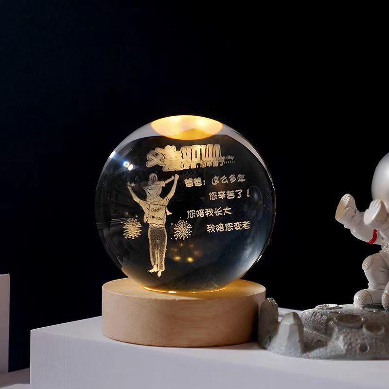 Cielo estrellado luminoso bola de cristal decoración Sol Galaxy Regalo de Cumpleaños luz de la noche regalo del Día de San Valentín de Navidad