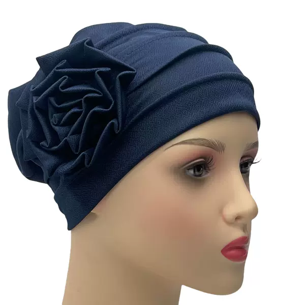 Amazon Side-Decorated Large Floral Headscarf Hat, Postpartum Hat, Head Wrap, Ethnic Style Headscarf