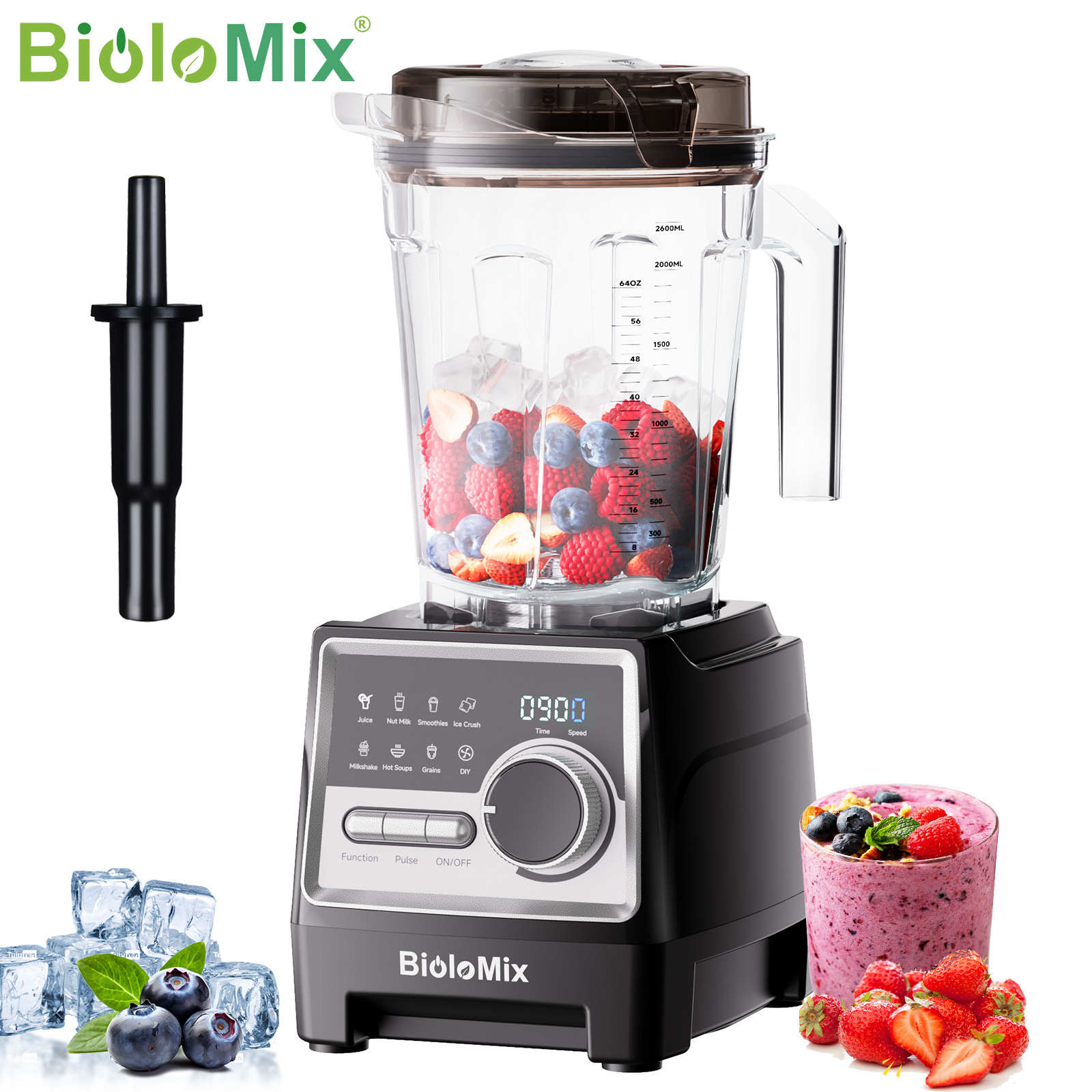 Mezclador de pantalla inteligente transfronteriza gran capacidad rompiendo paredes molino máquina de cocina mezclador image 6