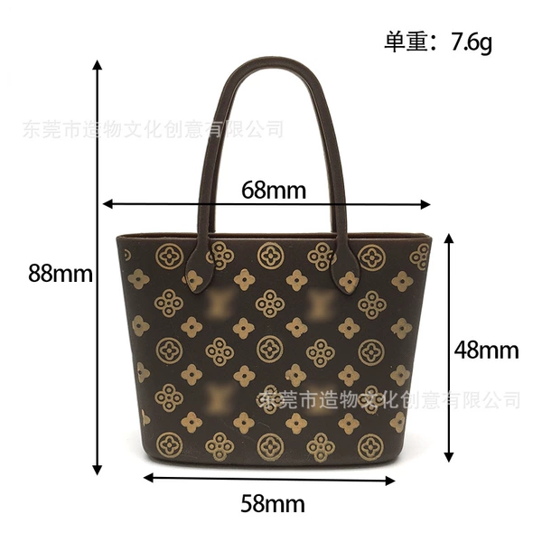 Plastic L brown bag