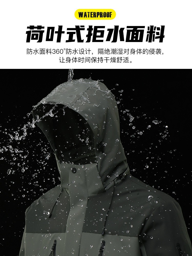 3 - en - 1 chaqueta de asalto nuevo hombre y mujer al aire libre a prueba de viento chaqueta cálida con camelera desmontable ropa de montaña compra grupal