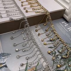 批發鏈條鑽鏈流蘇花邊 燒焊水晶流蘇條碼服裝漢服diy輔料