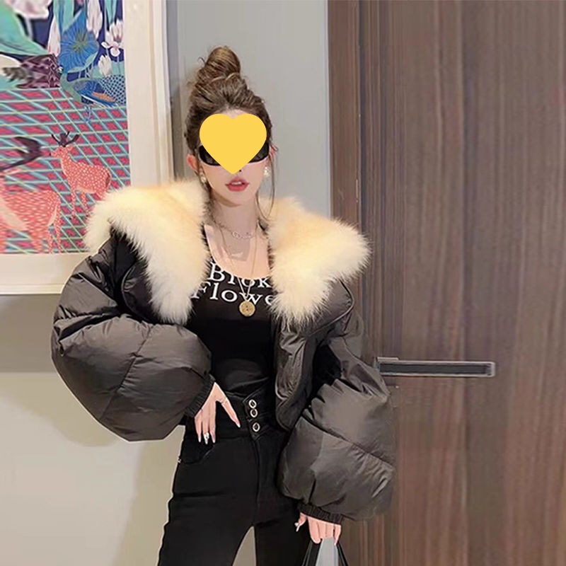 新款时尚气质2025羽绒棉服外套女秋冬高级感气质名媛短款棉服外套|undefined