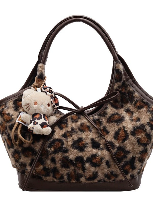 Retro capacious underarm bag with bow, Korean style